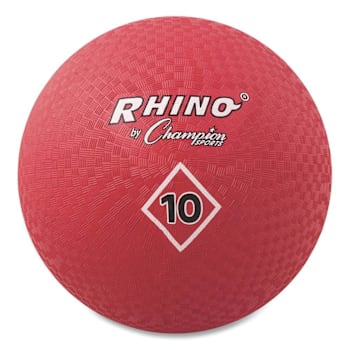 Champion Sports Playground Ball, 10" Diameter, Red