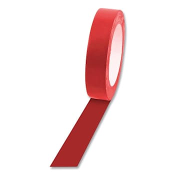 Champion Sports Floor Tape, 1" X 36 Yds, Red