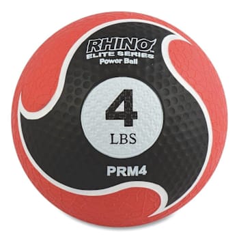 Champion Sports Rhino Elite Medicine Ball, 4 Lb, Red