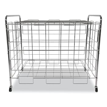 Champion Sports Portable Ball Locker, Metal, 176 Lb Cap, 24x41x36, Chrome