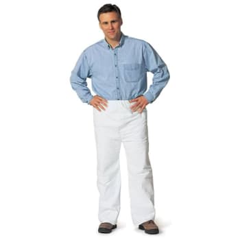 DuPont Pants Tyvek White Size Extra Large Elastic