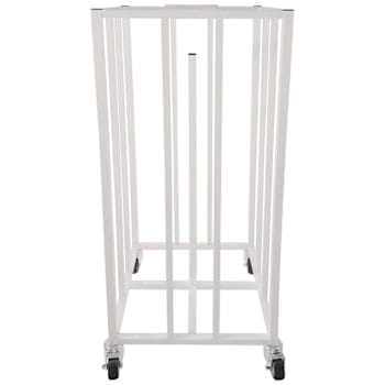 Champion Sports Deluxe Vertical Ball Cage, Metal, 20"X20"X48", White