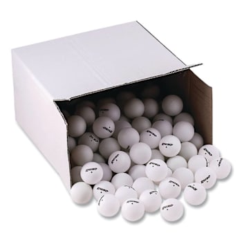 Champion Sports Table Tennis Balls, Official Size, White, Case Of 144