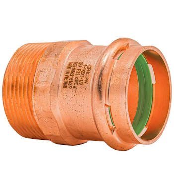 Quickfitting Surepress™ 1-1/2" Press X 1-1/2" Mnpt Copper Male Adapter