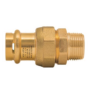 Quickfitting Surepress™ 1/2" Press X 1/2" Mnpt Brass Male Union Adapter