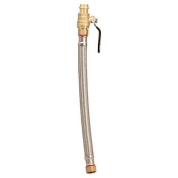 Quickfitting Surepress™ 3/4" Press Valve X FIP X 18" Flex Water Heater Connector