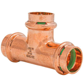 Image for Quickfitting Surepress™ 3/4" X 3/4" X 3/4" Press Copper Tee Fitting from HD Supply