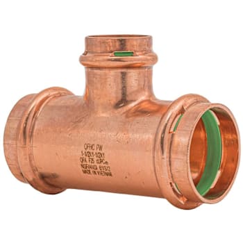 Image for Quickfitting Surepress 1-1/2" X 1-1/2" X 1" Press Copper Reducing Tee Fitting from HD Supply