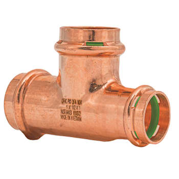 Image for Quickfitting Surepress 1" X 1/2" X 1" Press Copper Reducing Tee Fitting from HD Supply