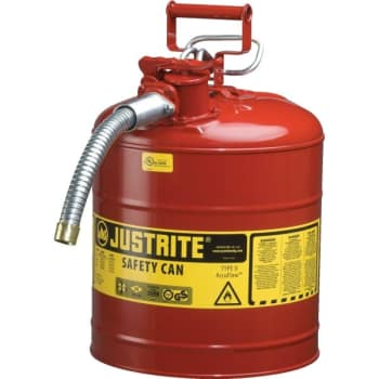 Image for Justrite 5 Gal Red Accuflow Safety Can 9" from HD Supply