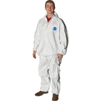 DuPont™ Tyvek® Disposable Coveralls, 4X-Large, 5.4 Mil, Hood, White