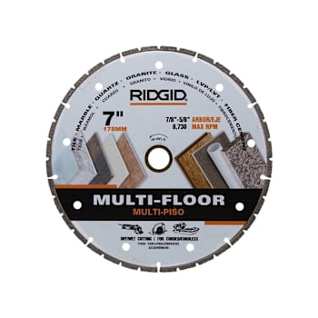 Image for Ridgid 7" All-Flooring Diamond Blade from HD Supply