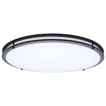 Image for SATCO Glamour LED 24" Flush Mount Black Finish CCT Selectable from HD Supply