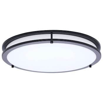 Image for SATCO Glamour LED 17 Inch Flush Mount Black Finish CCT Selectable from HD Supply