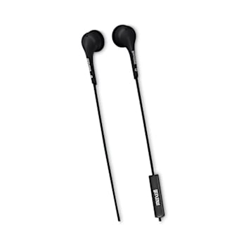 Maxell Eb125 Earbud With Mic 6 Ft Cord Black