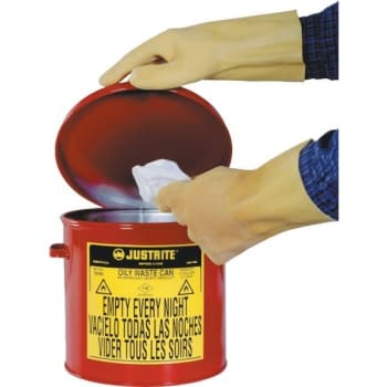 Image for Justrite 2 Gal Red Oily Waste Countertop from HD Supply