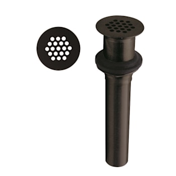 Westbrass Grid Strainer Lavatory Drain W/O Overflow Holes In Oil Rubbed Bronze