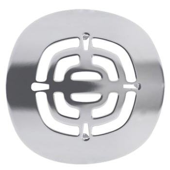 Westbrass 4-1/2 In. Brass Snap-In Shower Strainer Grid In Polished Chrome