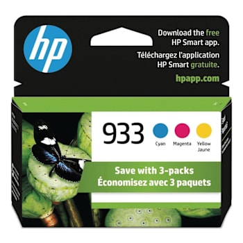 Image for HP 933, (N9h56fn) 3-Pack Cyan/Magenta/Yellow Original Ink Cartridges from HD Supply