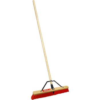 Corona Tools 24" Push Broom 2 Bristle Design 60" Bamboo Handle