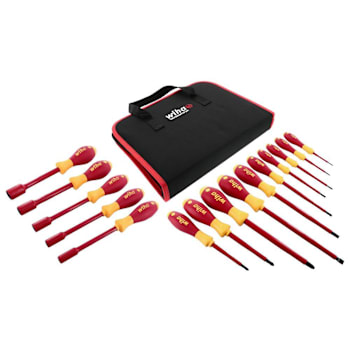 Wiha 15 Piece Insulated Softfinish Screwdriver And Nut Driver Set