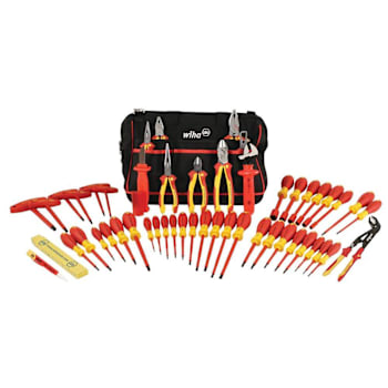Wiha 50 Piece Master Electrician'S Insulated Tool Set In Canvas Tool Bag