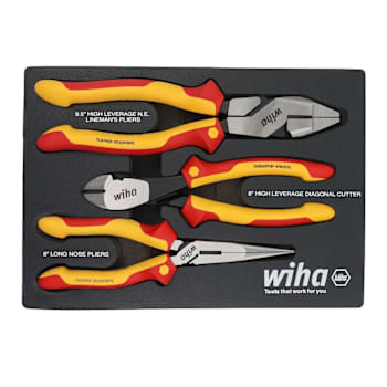 Image for Wiha 3 Piece Insulated Industrial Pliers And Cutters Tray Set from HD Supply
