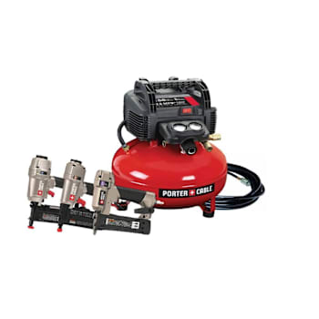 Porter-Cable Air Compressor W/16, 18 And 23-Gauge Nailer Tool Kit