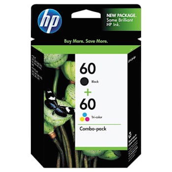 Image for HP 60 (N9h63fn) 2-Pack Black/Tri-Color Original Ink Cartridges from HD Supply