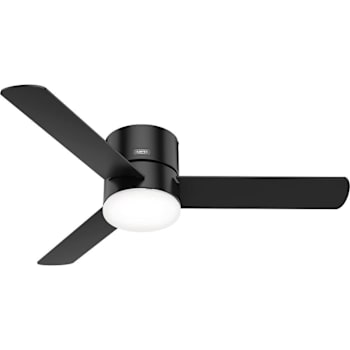 Image for Hunter Fan 52" Minimus Low Profile Ceiling Fan With LED Light, Matte Black from HD Supply