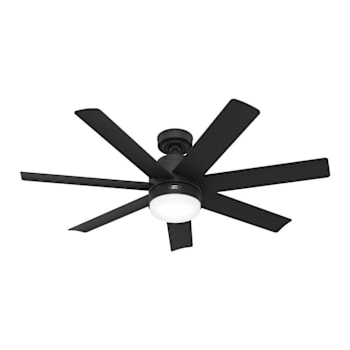 Image for Hunter Fan 52" Brazos Ceiling Fan With LED Light, Damp Rated, Matte Black from HD Supply