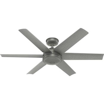 Hunter Fan 52" Jetty Weathermax Ceiling Fan, Matte Silver