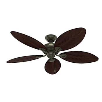 Image for Hunter Fan 54" Bayview Ceiling Fan And Pull Chain, Damp Rated, Provencal Gold from HD Supply