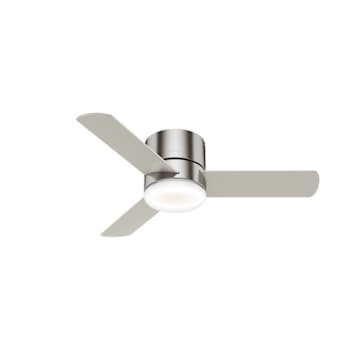 Image for Hunter Fan 44" Minimus Low Profile Ceiling Fan With LED Light, Brushed Nickel from HD Supply