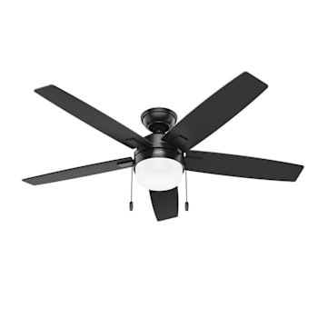 Image for Hunter Fan 52" Anisten Ceiling Fan With LED Light And Pull Chain, Matte Black from HD Supply