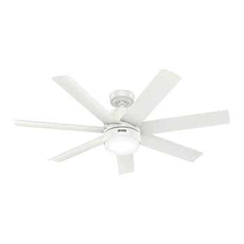 Image for Hunter Fan 52" Brazos Ceiling Fan With LED Light, Damp Rated, Fresh White from HD Supply