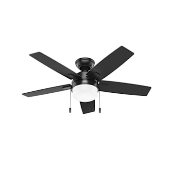 Image for Hunter Fan 44" Anisten Ceiling Fan With LED Light And Pull Chain, Matte Black from HD Supply