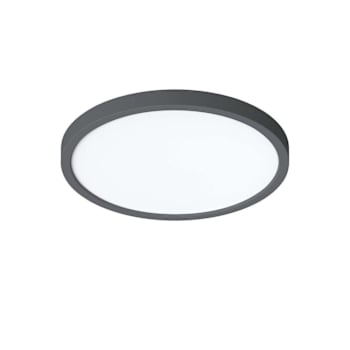 Seasons Edge 6-Inch Round 12w Dimmable Integrated LED Flush Mount Light With 5 CCT Selectable In Matte Black
