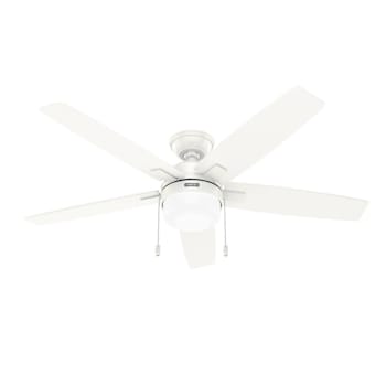 Image for Hunter Fan 52" Anisten Ceiling Fan With LED Light And Pull Chain, Fresh White from HD Supply