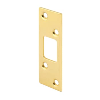 Image for Prime-Line High Security Deadbolt Door Lock Strike, Brass Plated from HD Supply