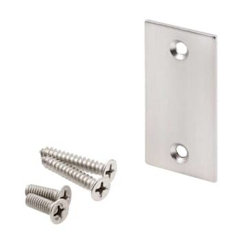 Prime-Line Door Edge Filler Plate, 2-1/4"H X 1-1/8"W, Satin Nickel