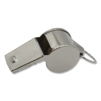 Champion Sports Whistle, Medium Weight, Metal, Silver, Package Of 12