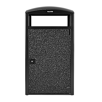 Alpine Industries All Weather Outdoor Trash Can Receptacle With Door And Panels