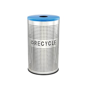 Image for Alpine Industries 26 Gallon  Stainless-Steel Round Perforated Bin With Lid from HD Supply