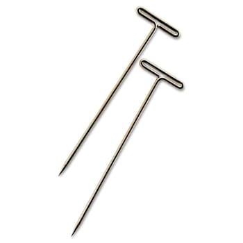 Gem Office Products 2" Steel Silver T-Pins Package Of 100