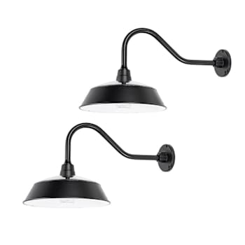 Image for Gama Sonic Cottage LED Solar Barn Light, Warm White, Black, Package Of 2 from HD Supply