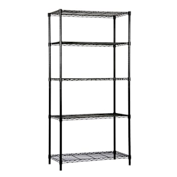 Quantum Storage Systems Wire Shelving Starter Kit 36 X 12 X 86 Grey Epoxy Finish