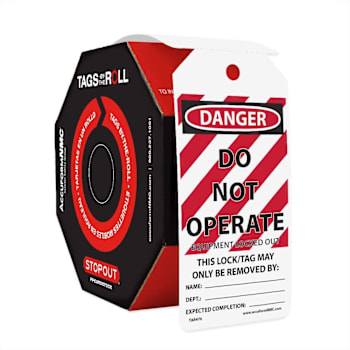 Accuform 6.25x3 Pf-Cardstock Danger Do Not Operate Tags Package Of 250