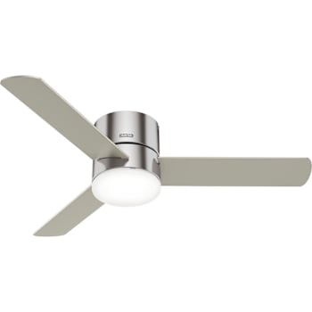 Image for Hunter Fan 52" Minimus Low Profile Ceiling Fan With LED Light, Brushed Nickel from HD Supply