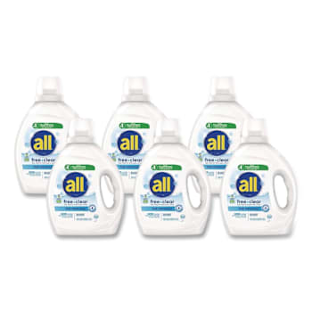Image for Free Clear He Laundry Detergent 58 Loads Unscented 73oz Bottle Case Of 6 from HD Supply